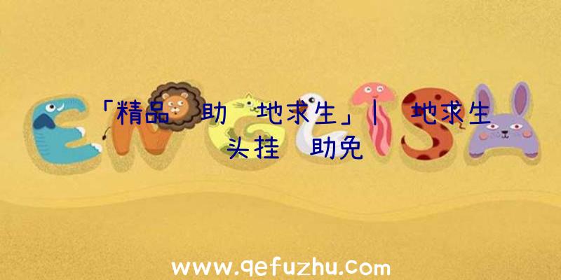 「精品辅助绝地求生」|绝地求生锁头挂辅助免费